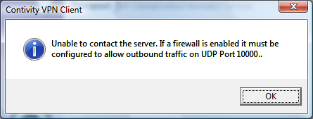 The version of the Nortel Contivity VPN Client that I was trying to use when I got the error above was 6.7.0.26. (I got it from a client.