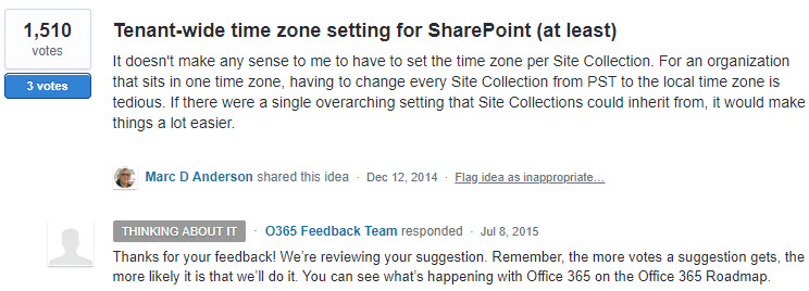 Set Default Site Time Zone In Office 365 Marc D Anderson S Blog